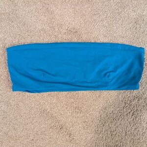 437 Bright Blue Strapless Top Large